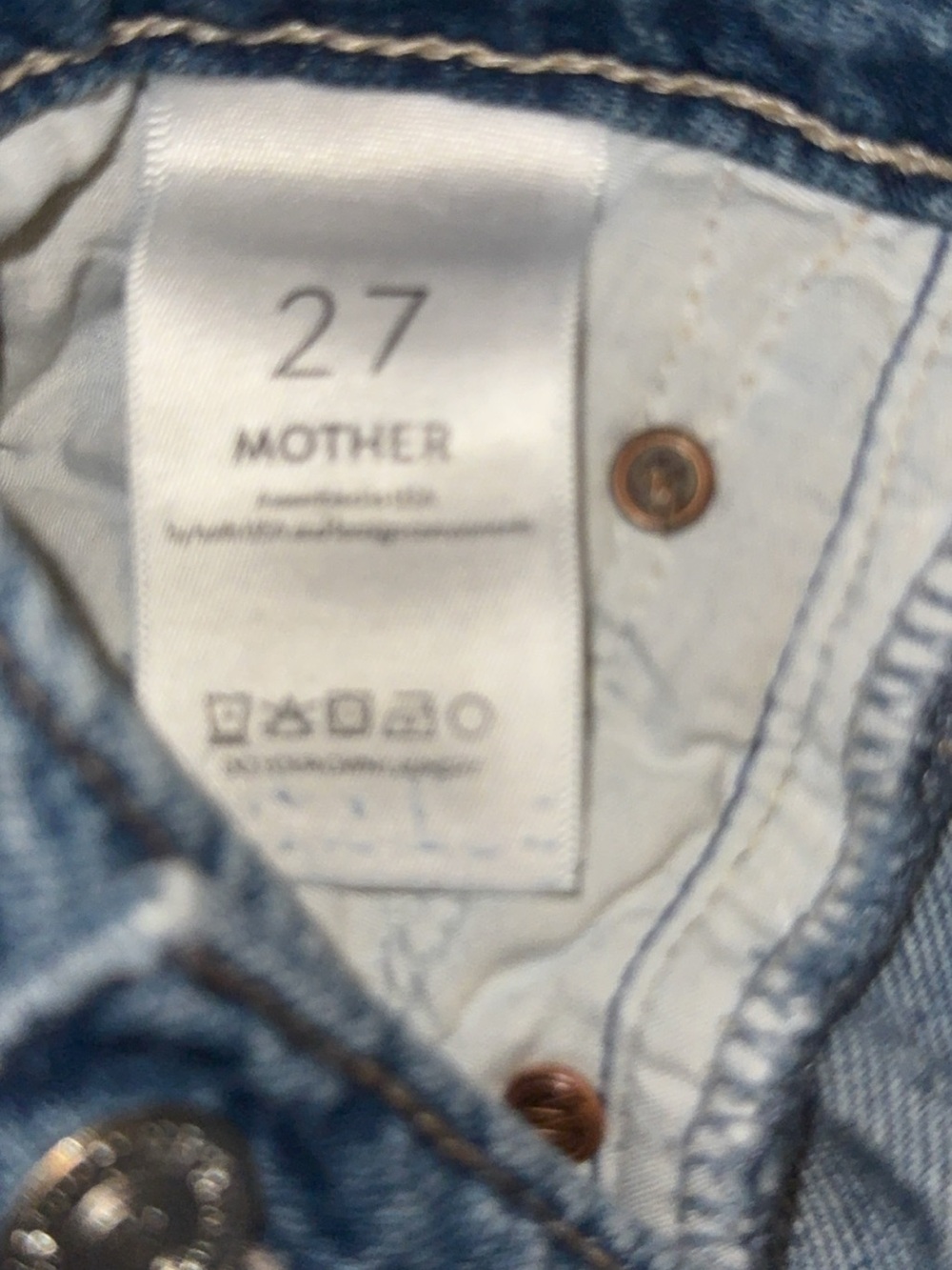 MOTHER Women’s  Wide Legged  Jeans in Medium Blue Wash - Picture 5 of 6